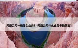 网络公司一般什么业务？ 网络公司什么业务卡最便宜？