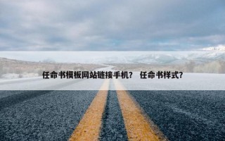 任命书模板网站链接手机？ 任命书样式？