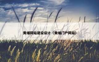 黄埔网站建设设计（黄埔门户网站）