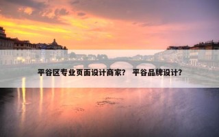 平谷区专业页面设计商家？ 平谷品牌设计？