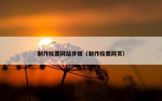 制作投票网站步骤（制作投票网页）