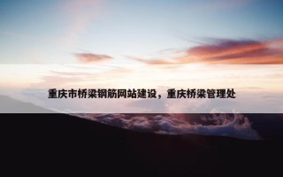 重庆市桥梁钢筋网站建设，重庆桥梁管理处