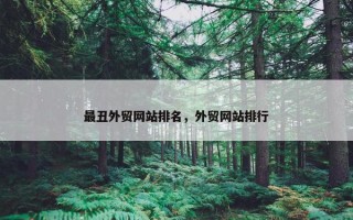 最丑外贸网站排名，外贸网站排行