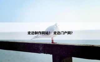 定边制作网站？ 定边门户网？