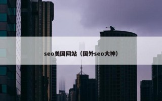 seo美国网站（国外seo大神）