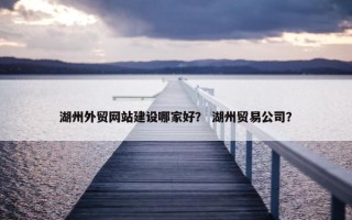 湖州外贸网站建设哪家好？ 湖州贸易公司？