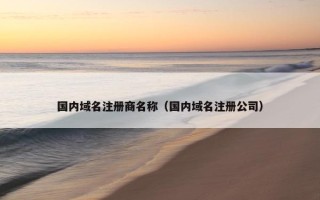国内域名注册商名称（国内域名注册公司）