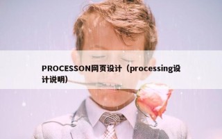 PROCESSON网页设计（processing设计说明）