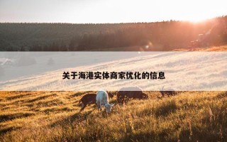 关于海港实体商家优化的信息