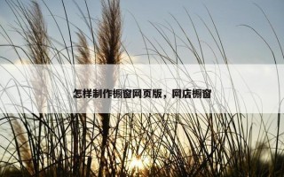 怎样制作橱窗网页版，网店橱窗