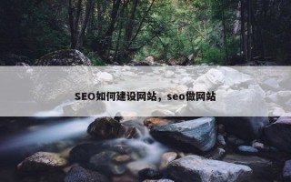 SEO如何建设网站，seo做网站