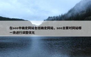 在seo中确定网站包括确定网站，seo主要对网站哪一块进行调整优化