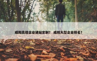 咸阳高端企业建站定制？ 咸阳大型企业排名？
