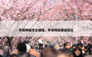 外贸网站优化课程，外贸网站建设优化