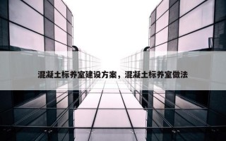 混凝土标养室建设方案，混凝土标养室做法