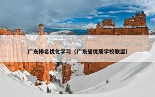 广东排名优化学习（广东省优质学校联盟）