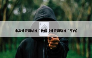 来宾外贸网站推广教程（外贸网络推广平台）