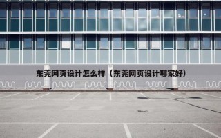 东莞网页设计怎么样（东莞网页设计哪家好）