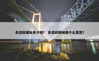 自适应建站多少钱？ 自适应网站是什么意思？