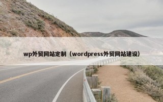 wp外贸网站定制（wordpress外贸网站建设）
