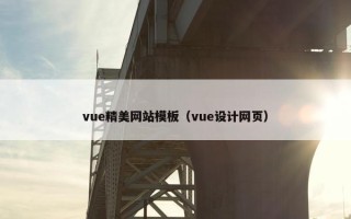 vue精美网站模板（vue设计网页）