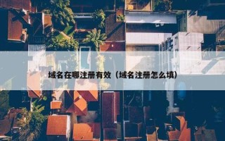 域名在哪注册有效（域名注册怎么填）