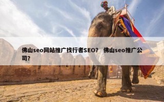 佛山seo网站推广找行者SEO？ 佛山seo推广公司？