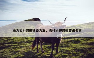 南方农村河道建设方案，农村治理河道要求多宽