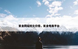 紫金网站优化价格，紫金电商平台