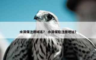 水滴保注册域名？ 水滴保险注册地址？