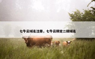 七牛云域名注册，七牛云绑定二级域名