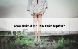 天猫二级域名注册？ 天猫的域名和ip地址？