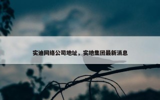 实迪网络公司地址，实地集团最新消息