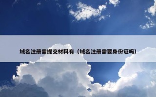 域名注册需提交材料有（域名注册需要身份证吗）
