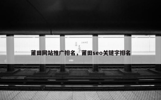 莆田网站推广排名，莆田seo关键字排名