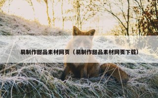 易制作甜品素材网页（易制作甜品素材网页下载）