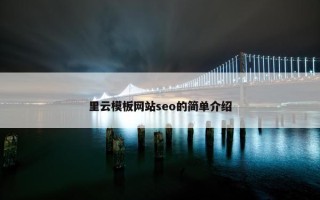 里云模板网站seo的简单介绍
