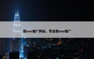 做seo推广网站，专业做seo推广