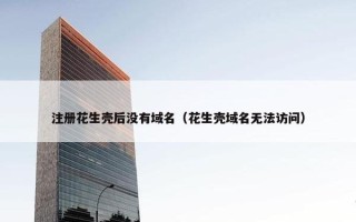 注册花生壳后没有域名（花生壳域名无法访问）