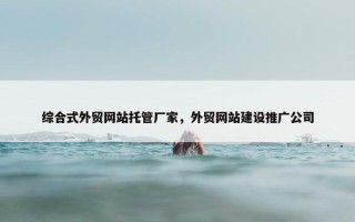综合式外贸网站托管厂家，外贸网站建设推广公司