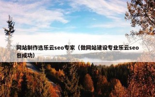网站制作选乐云seo专家（做网站建设专业乐云seo包成功）