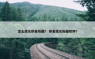 怎么优化虾皮标题？ 虾皮优化标题软件？