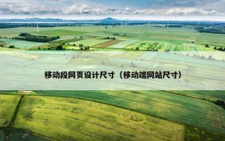 移动段网页设计尺寸（移动端网站尺寸）