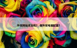外贸网站买主机？ 做外贸电脑配置？