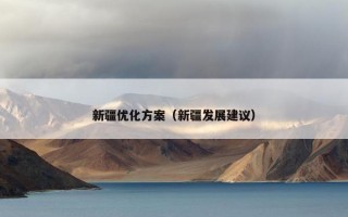 新疆优化方案（新疆发展建议）
