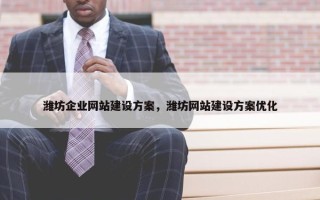 潍坊企业网站建设方案，潍坊网站建设方案优化