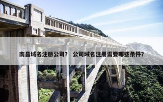 南昌域名注册公司？ 公司域名注册需要哪些条件？