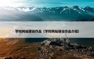学校网站建设作品（学校网站建设作品介绍）