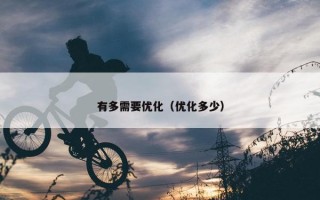 有多需要优化（优化多少）