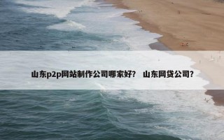 山东p2p网站制作公司哪家好？ 山东网贷公司？